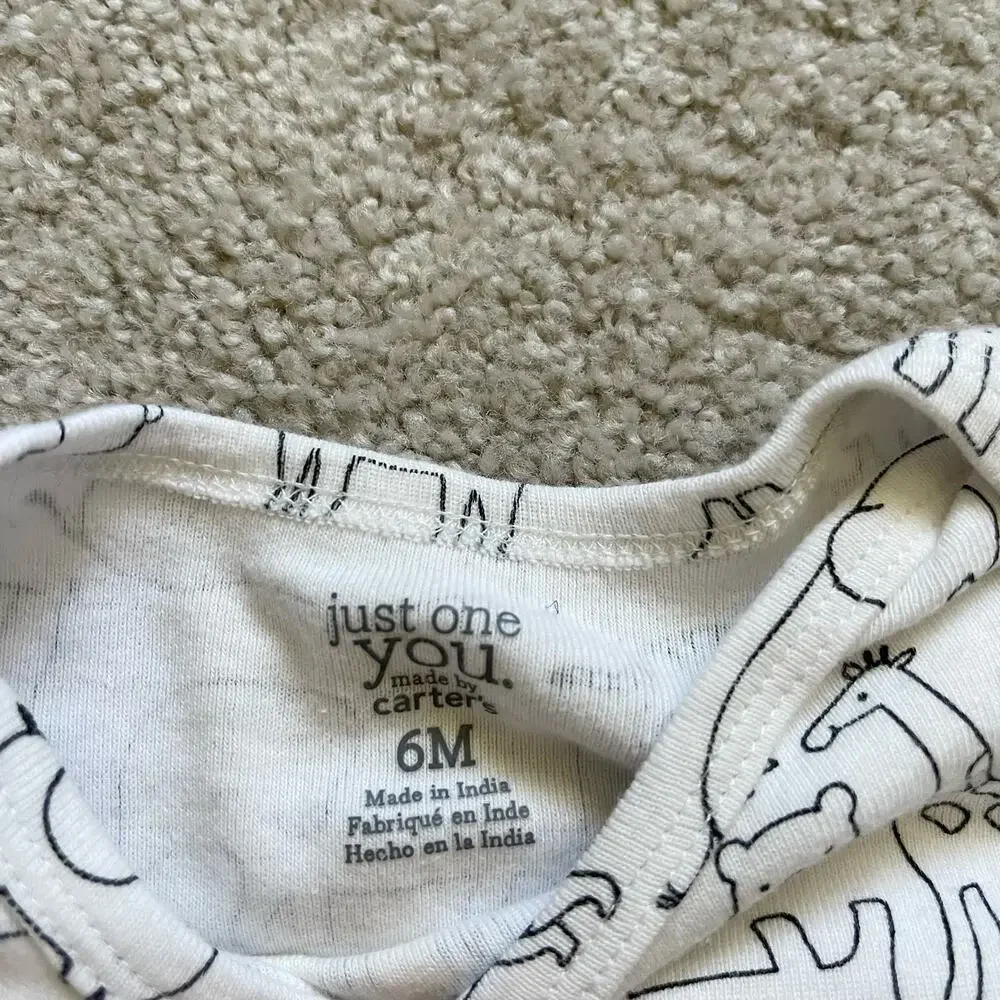 Carters 3 Pack Animal Themed One Piece Bodysuits (3-6 months)